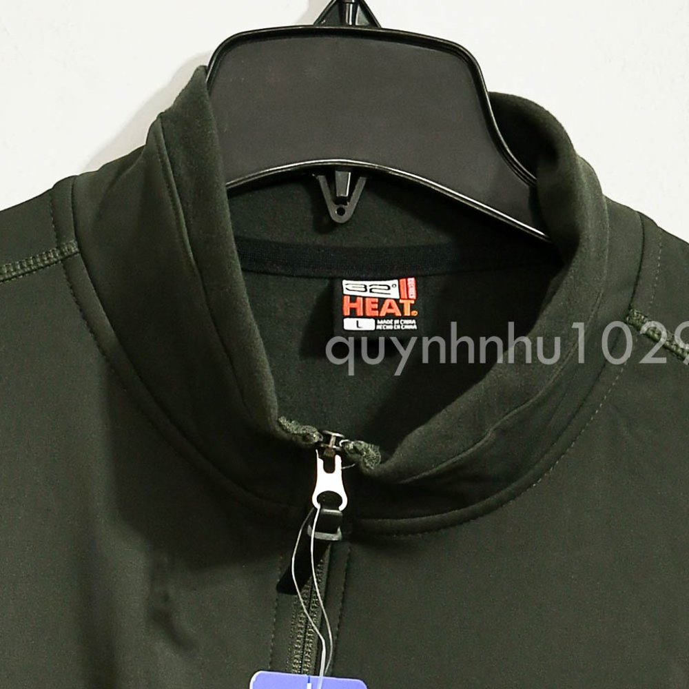 NWT 32 Degrees Heat Men's 1/4 zip Pullover IN ARMY GREEN - Picture 3 of 7